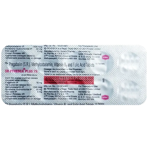 sr pevesca plus 75mg tablet 10's
